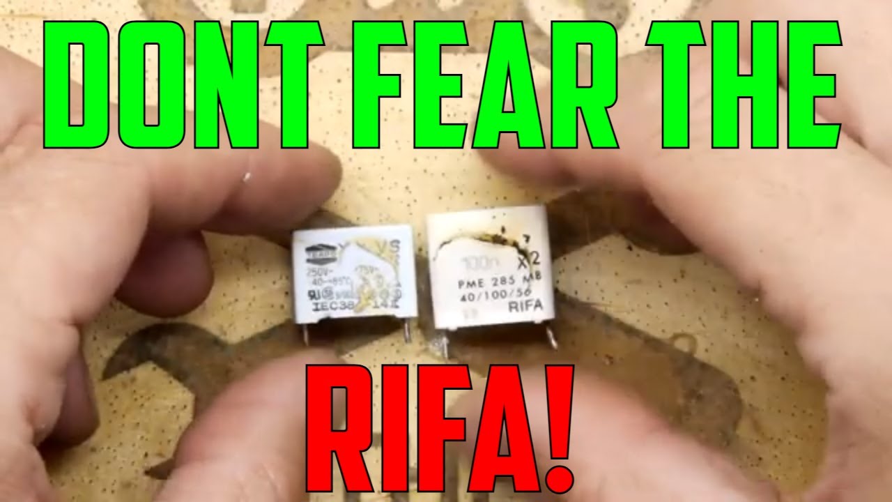Repairing a blown RIFA capacitor in a Television