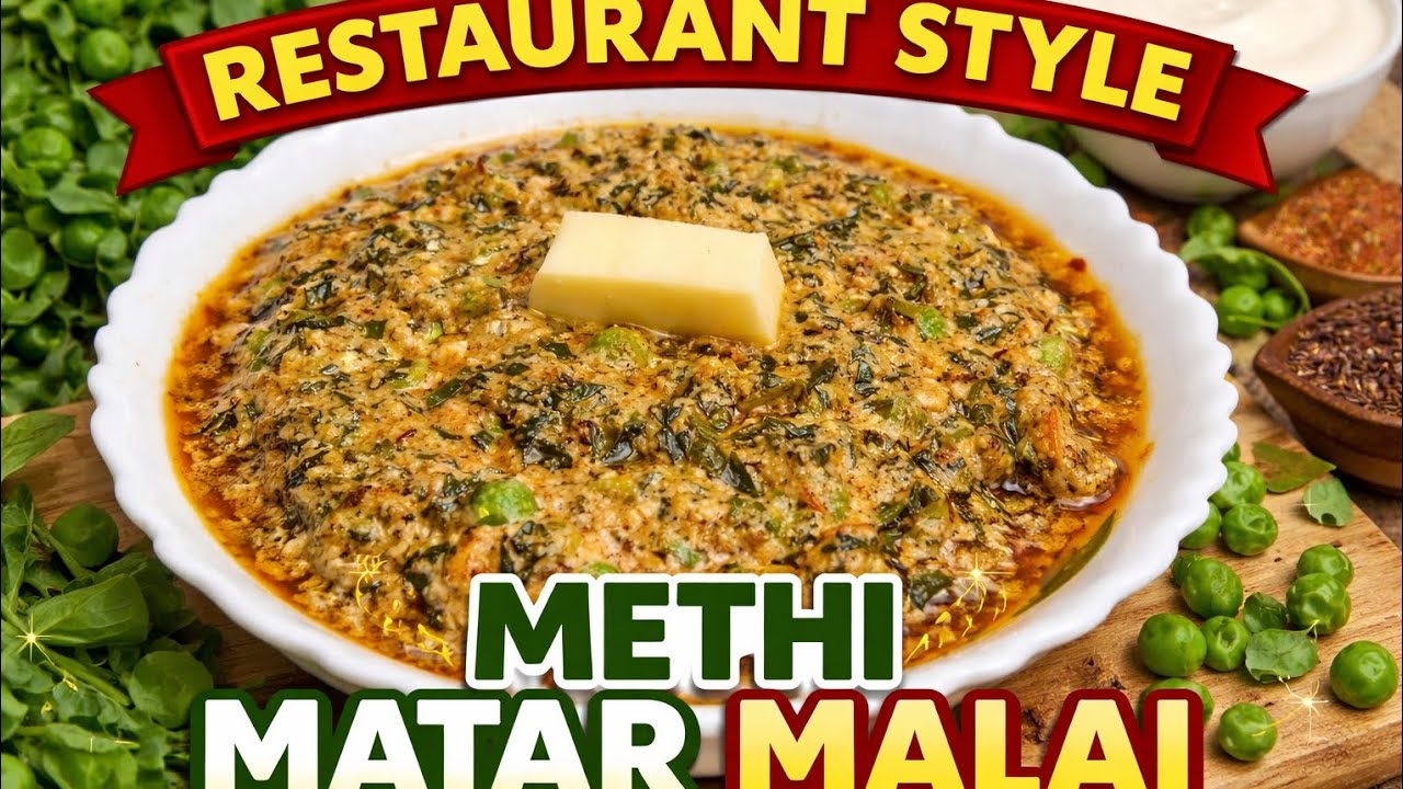 Video39|Restaurant Style Methi Matar Malai Recipe | Creamy & Rich Sabzi with perfect gravy