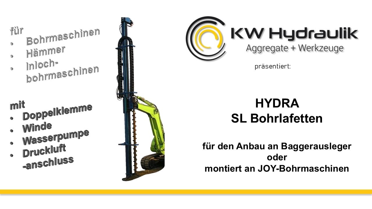 HYDRA SL200 Bohrlafette zum Anbau an Bagger