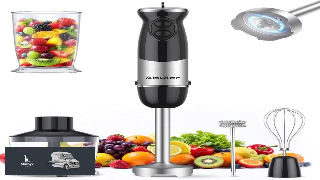 Immersion Blender Handheld 1000W 5 in 1 Corded Stick Hand Blender Kitchen