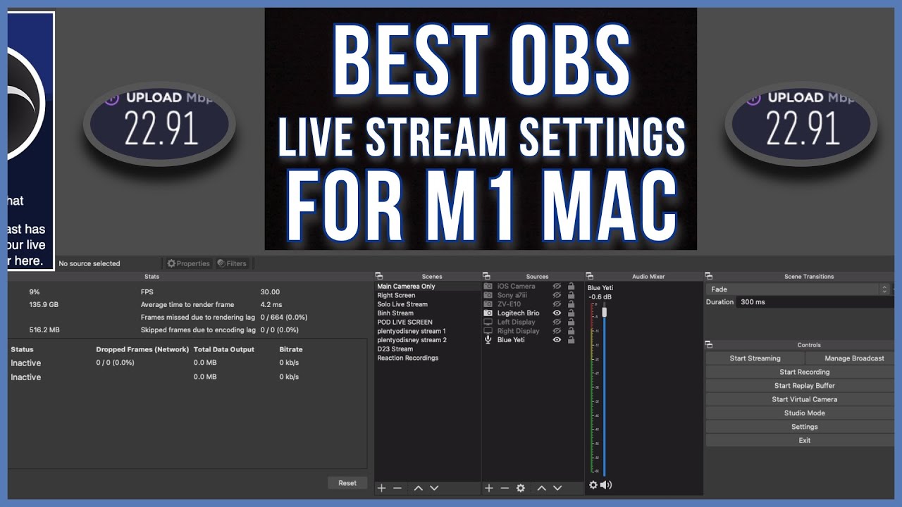 Мои лучшие настройки OBS для прямой трансляции на Mac с M1