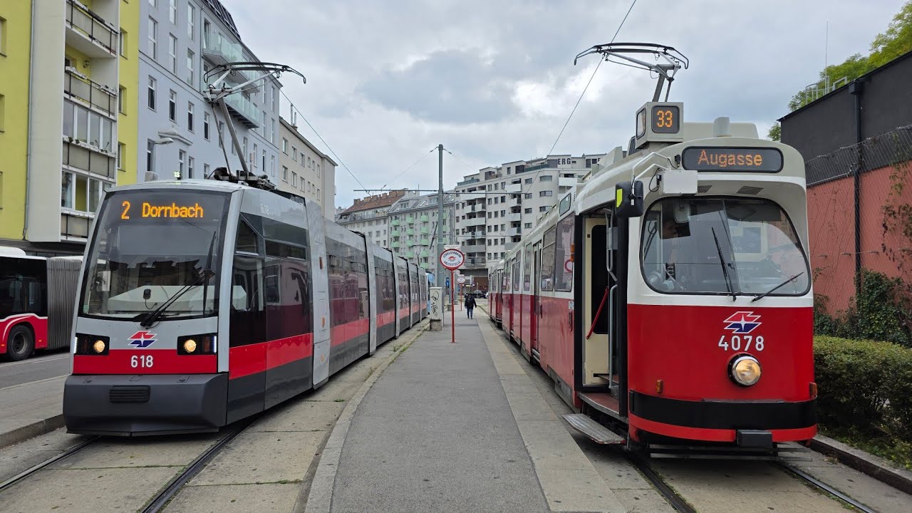 Letzter Betriebstag Straßenbahnlinie 33 Wien: Friedrich-Engels-Platz - Augasse | Fahrt mit E2