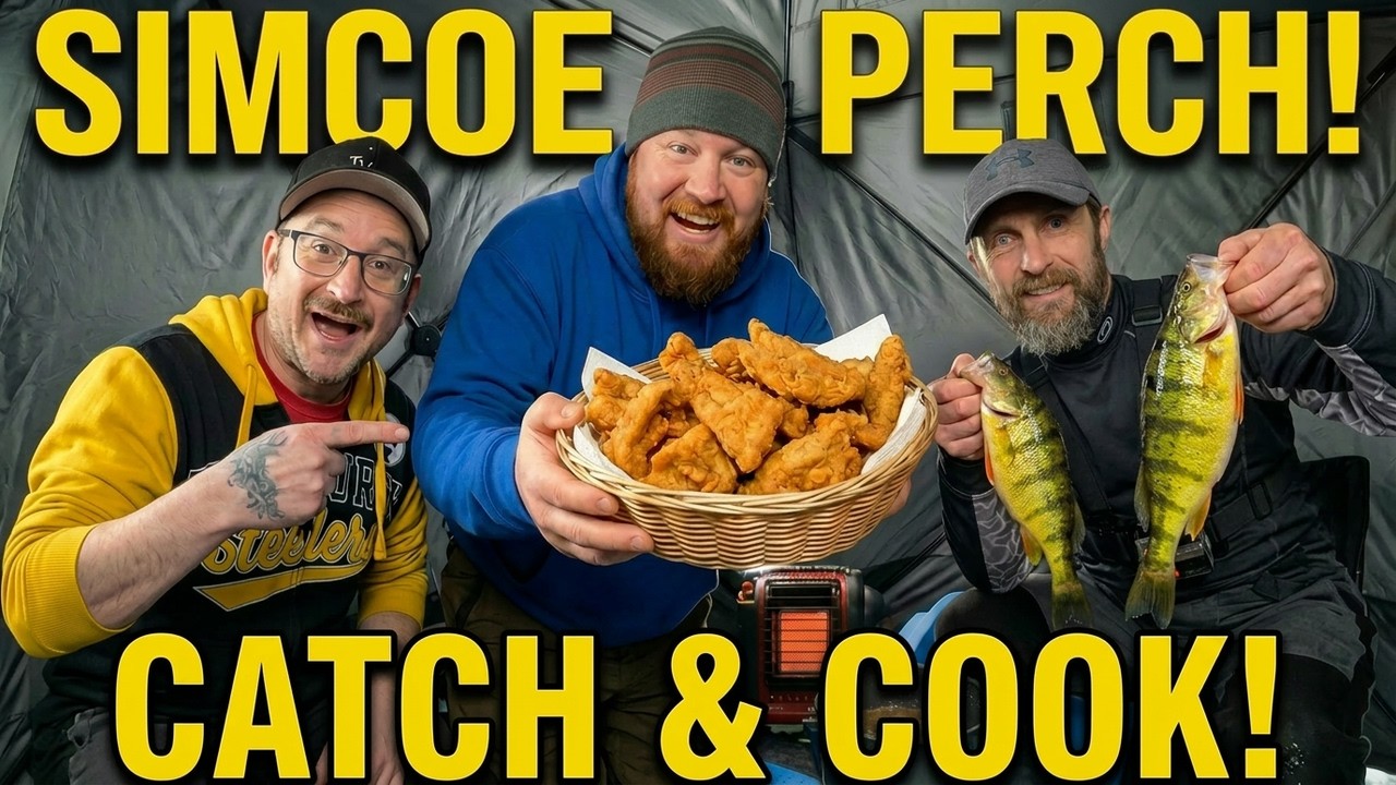 Ice Fishing PERCH on Lake Simcoe | Catch and Cook