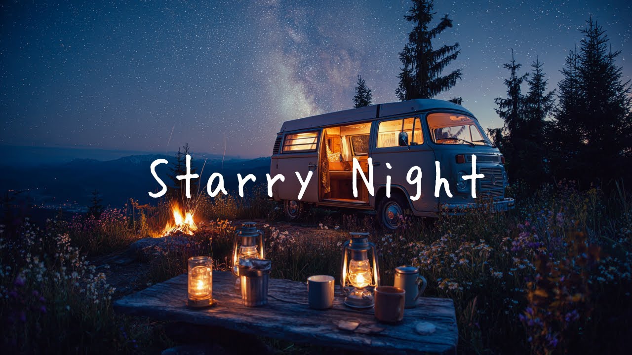 Starry Night Van Life &mdash; Indie Folk Lo-fi for Sleep, Study & Chill acoustic