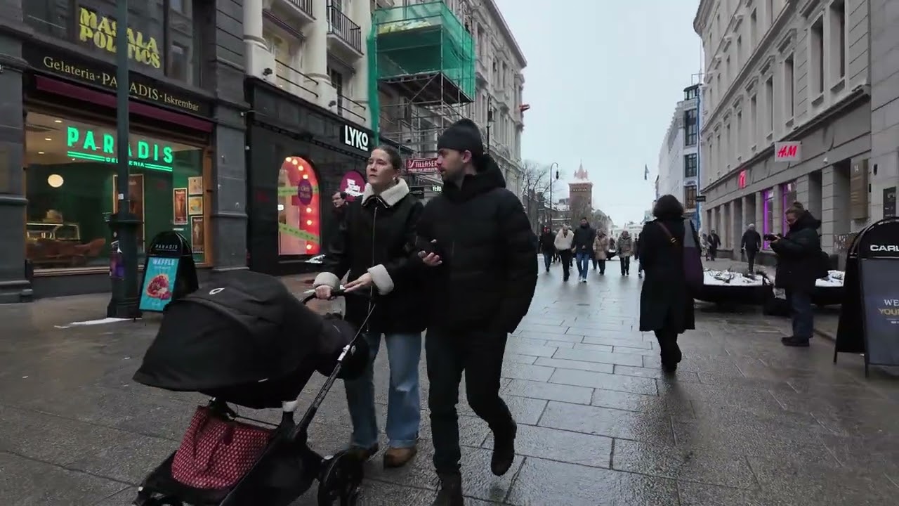 Oslo Winter Walk 4K | City Centre Stroll Norway ❄️🇳🇴