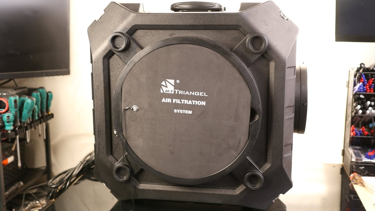 M-T Air Scrubber, Air Purifier with 3-Stage Filtration Stackable Negative Heavy Duty Air Cleaner