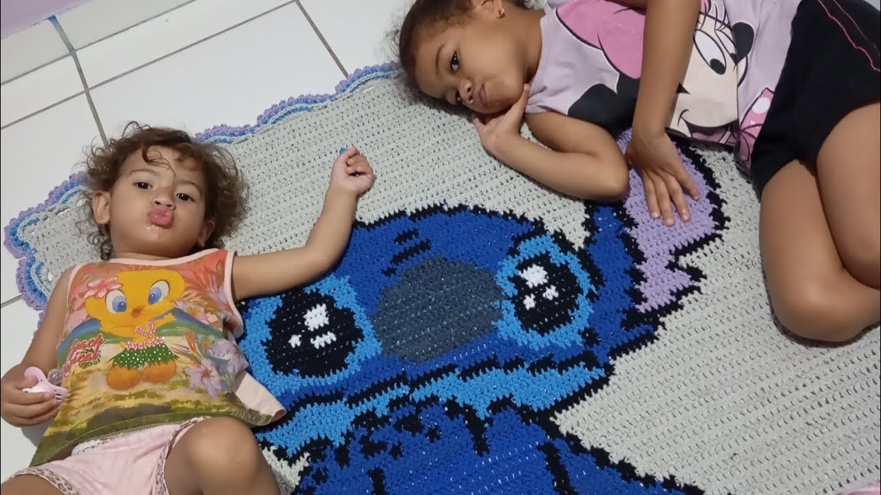 Meu primeiro tapete do Lilo Stitch ❤️ vídeo com a Rebecca 😃