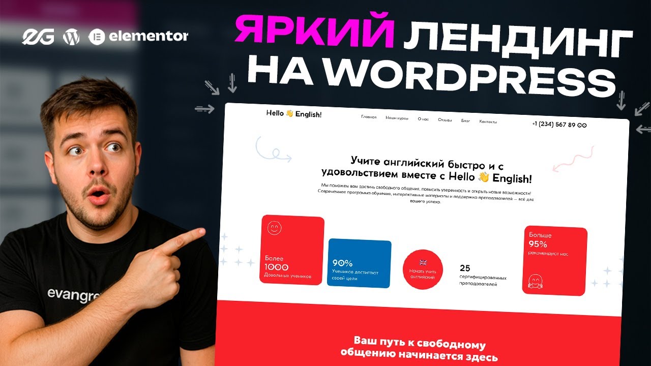 💥 СОЗДАЛ ЯРКИЙ ЛЕНДИНГ В ELEMENTOR | АНИМАЦИИ ПРИ СКРОЛЛЕ В ELEMENTOR | WORDPRESS УРОКИ