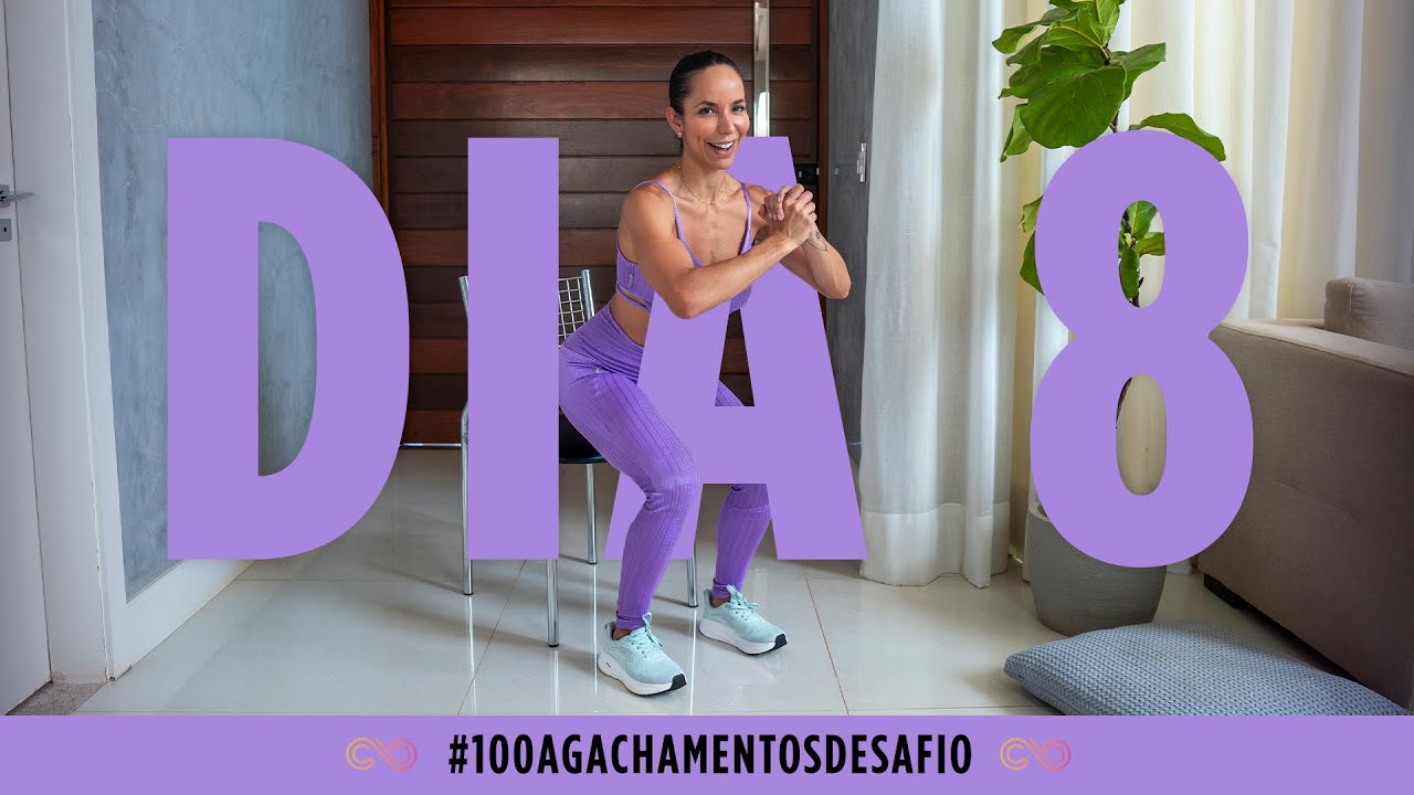 Como transformar suas pernas treinando em casa - Desafio 100 agachamentos - Carol Borba