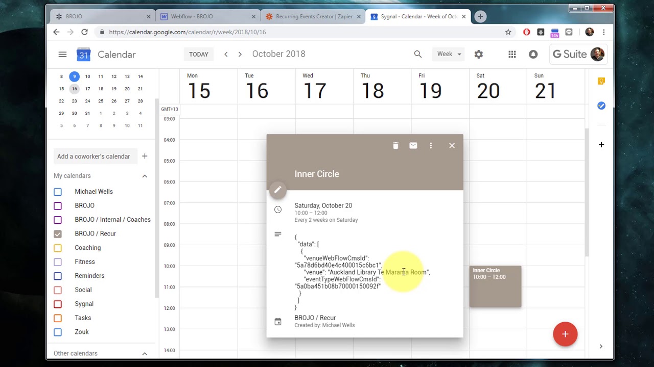 WebFlow &mdash; как создавать повторяющиеся события в CMS