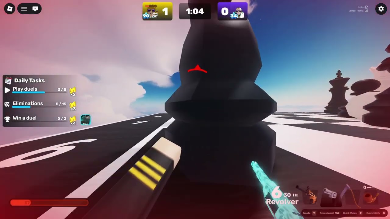 Playing roblox rivals (again)