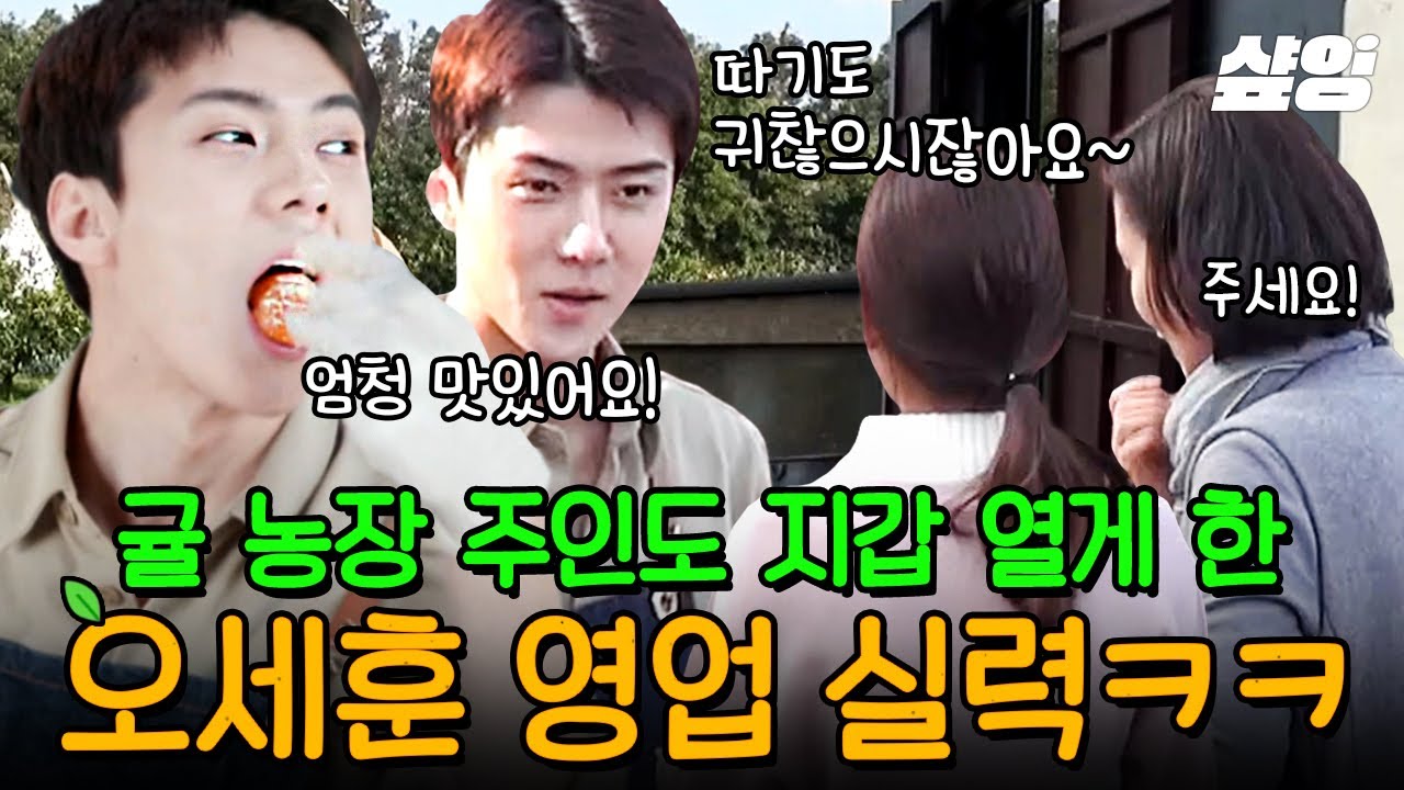 세훈아제 발결혼하자😭 앞치마 핏까지 완벽한 EXO 세훈이 귤을 판다면? ㅇㅇ 완판시켜줄게 ｜#커피프렌즈 #샾잉