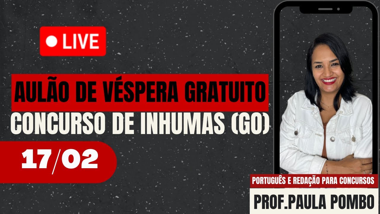 AULÃO DE VÉSPERA INHUMAS - INSTITUTO VERBENA (UFG)