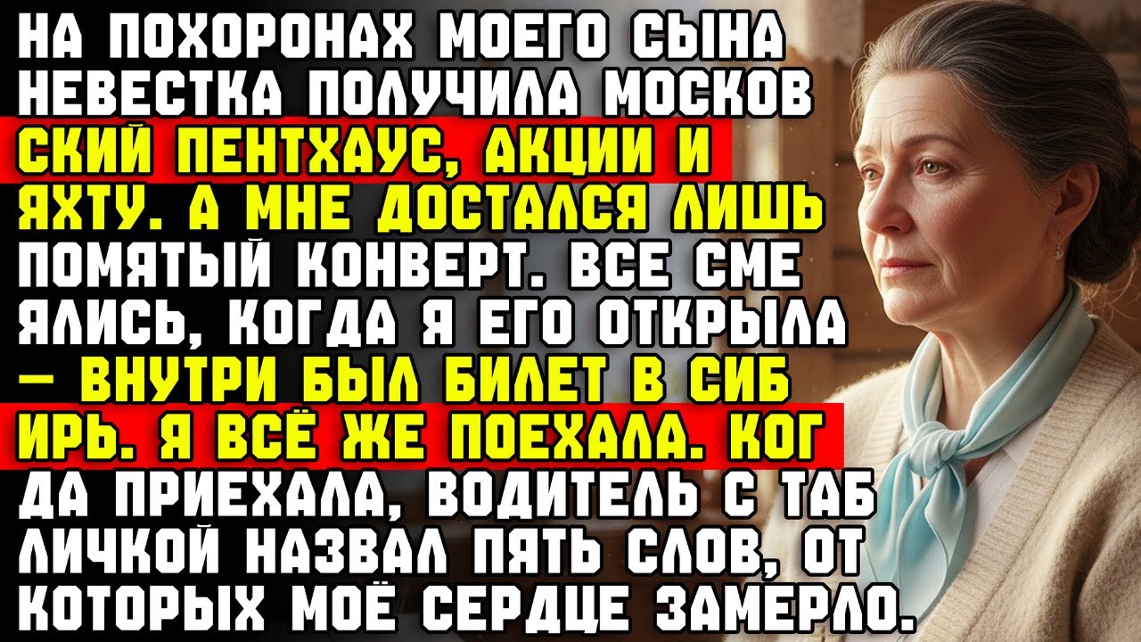 Мой сын умер и оставил мне только билет в Сибирь — когда я приехала туда…
