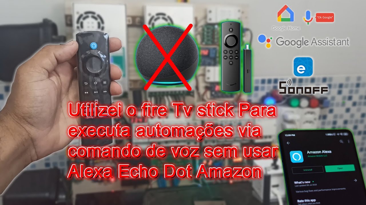 Utilizei o fire Tv stick Para executar automações via comando de voz sem usar Alexa Echo Dot Amazon