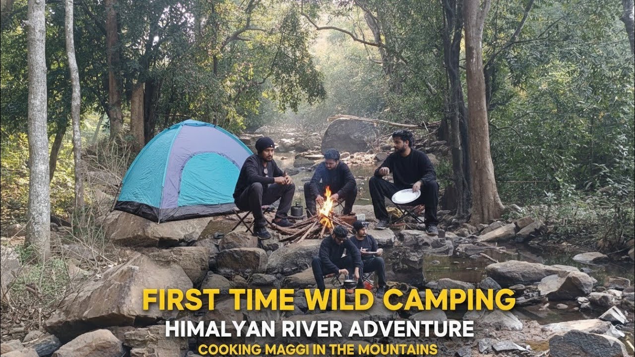Jungle Pahad মাঝখানে  দুই বন্ধু raat 😨|Real Camping Vlog Jungle & Mountains ke beech Night Camping 😱
