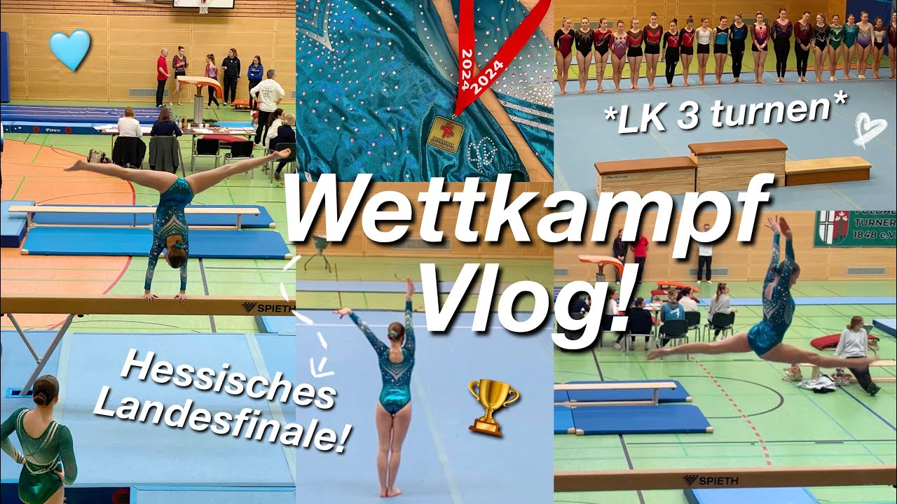 Turnen WETTKAMPF Kür Lk 3🩵Hessisches Landesfinale🏆