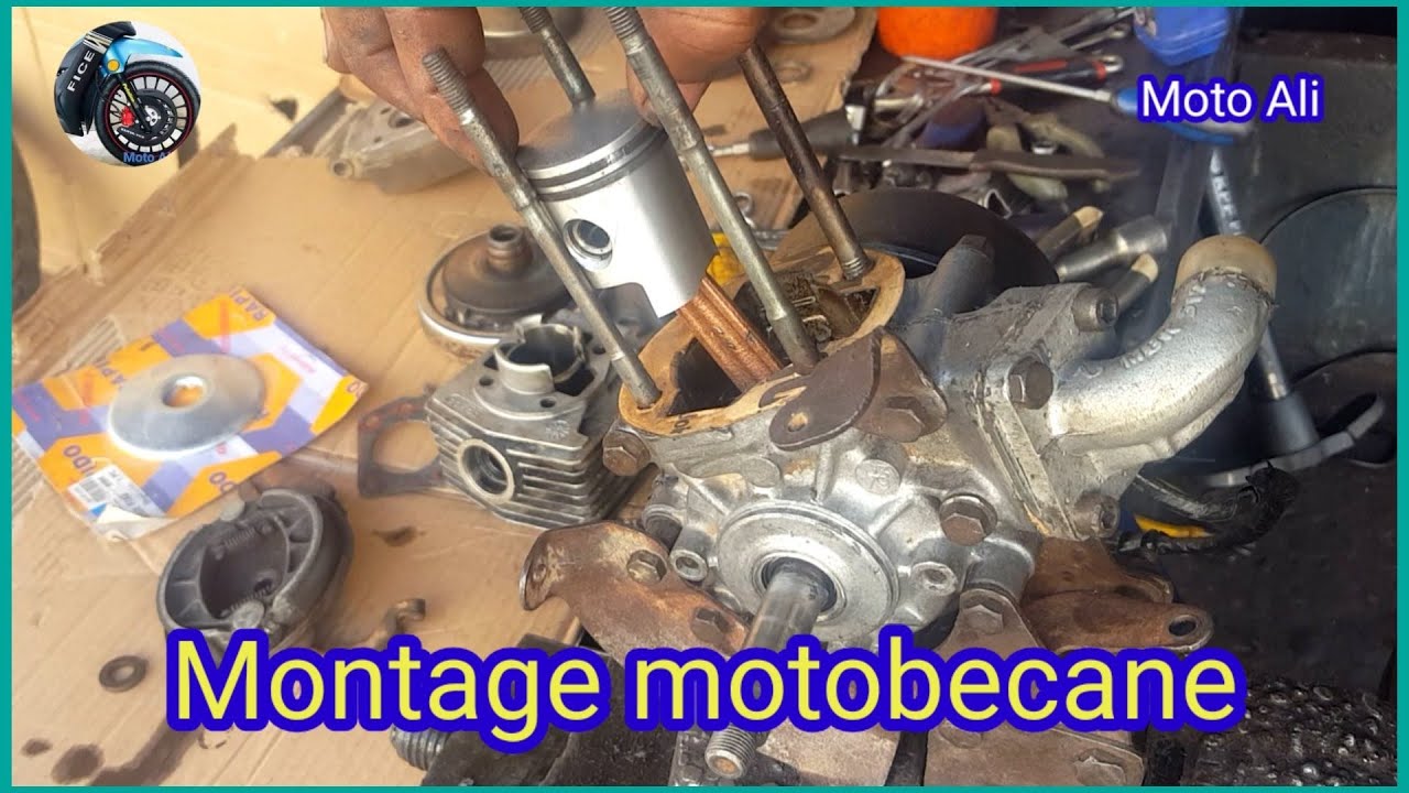 غسل وتركيب محرك البكان montage motobecane 881  @MotoAli
