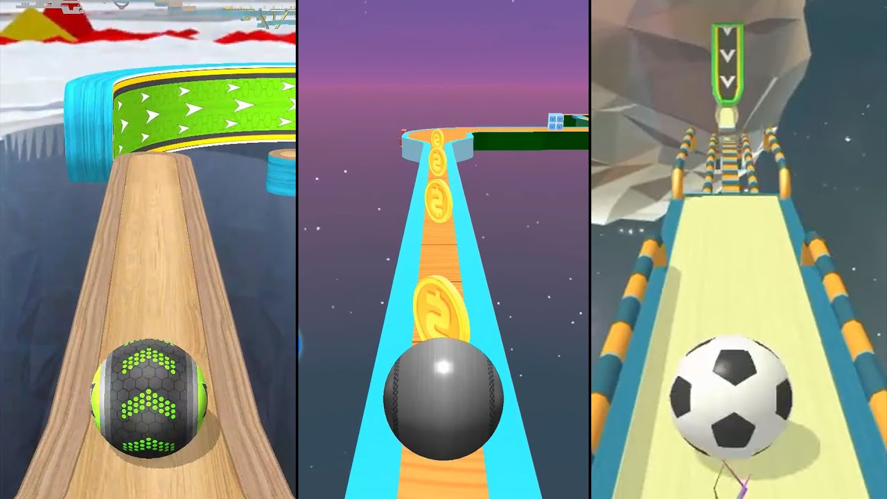 Going Balls vs Sky Rolling Balls vs Action Balls Gameplay Comparison (Levels 61-65)