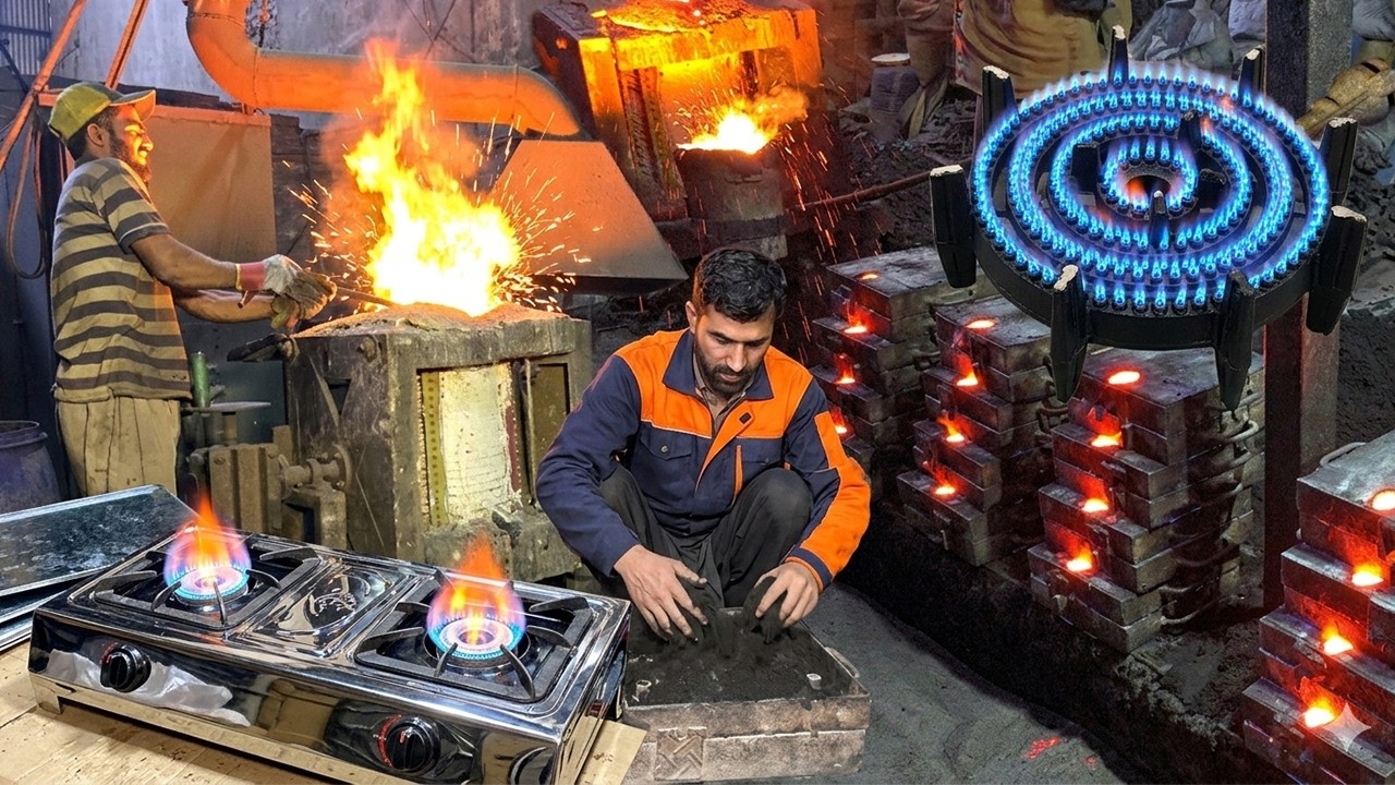 👉 How It’s Made: Gas Stove Burners | From Molten Metal to Blue Flame 🔥