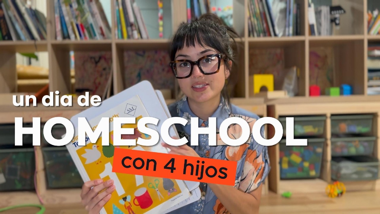 Un día de homeschool con 4 hijos