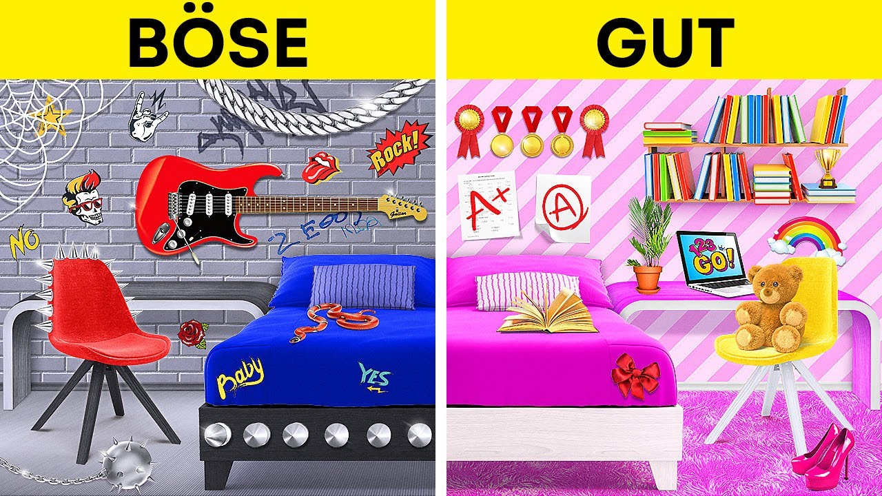 GUTER SCH&Uuml;LER VS B&Ouml;SE SCH&Uuml;LERIN || Lustige Szenen verschiedener Sch&uuml;lertypen auf 123 GO! Challenge