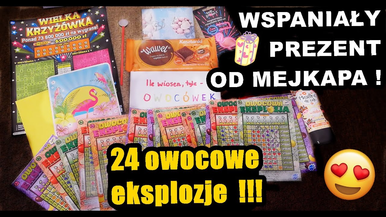 ZDRAPKI LOTTO/ 24 ZDRAPKI OWOCOWA EKSPLOZJA ❗ MEGA PREZENT URODZINOWY OD MEJKAPA MEJKAPOWSKIEGO 🎁😍