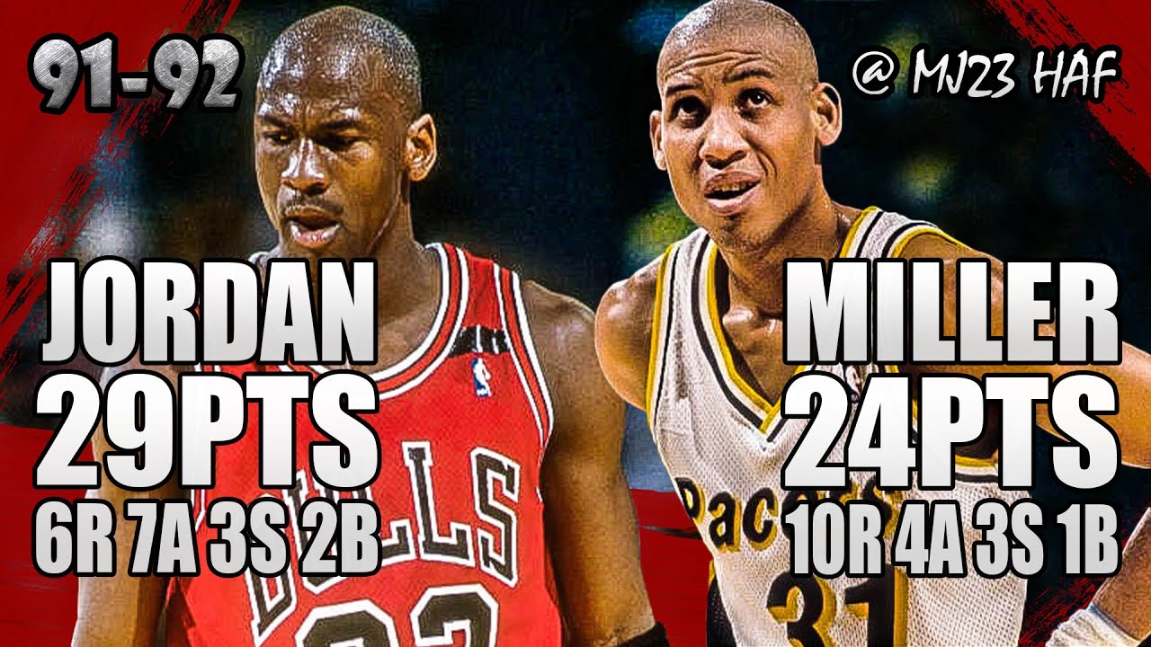 Michael Jordan vs Reggie Miller Highlights (1991.12.30) - 53pts Total! GOOD OLD RIVALRY!