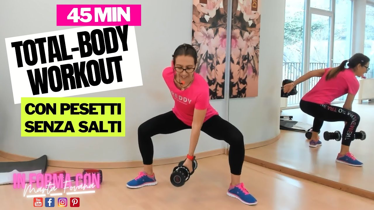 45 min di esercizi Total-Body senza salti - Mantieniti in forma in mia compagnia!
