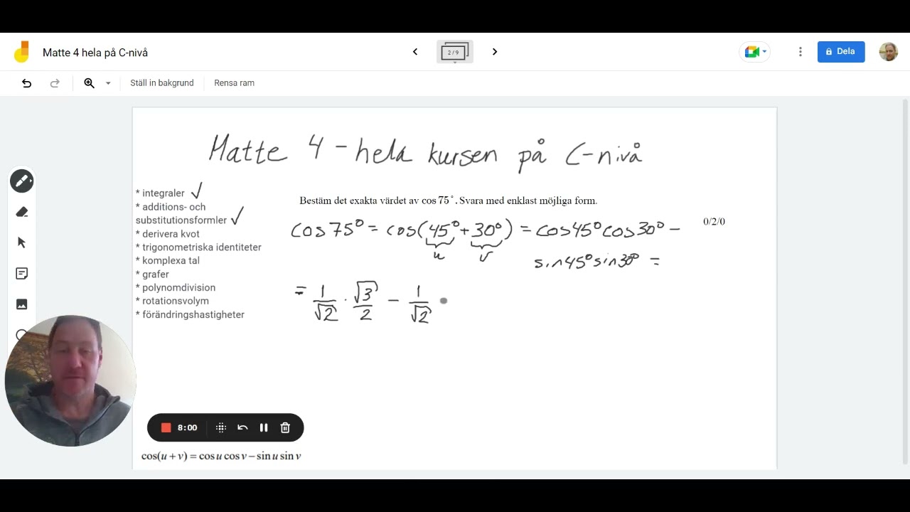 Matte 4 - hela kursen p&aring; C niv&aring;