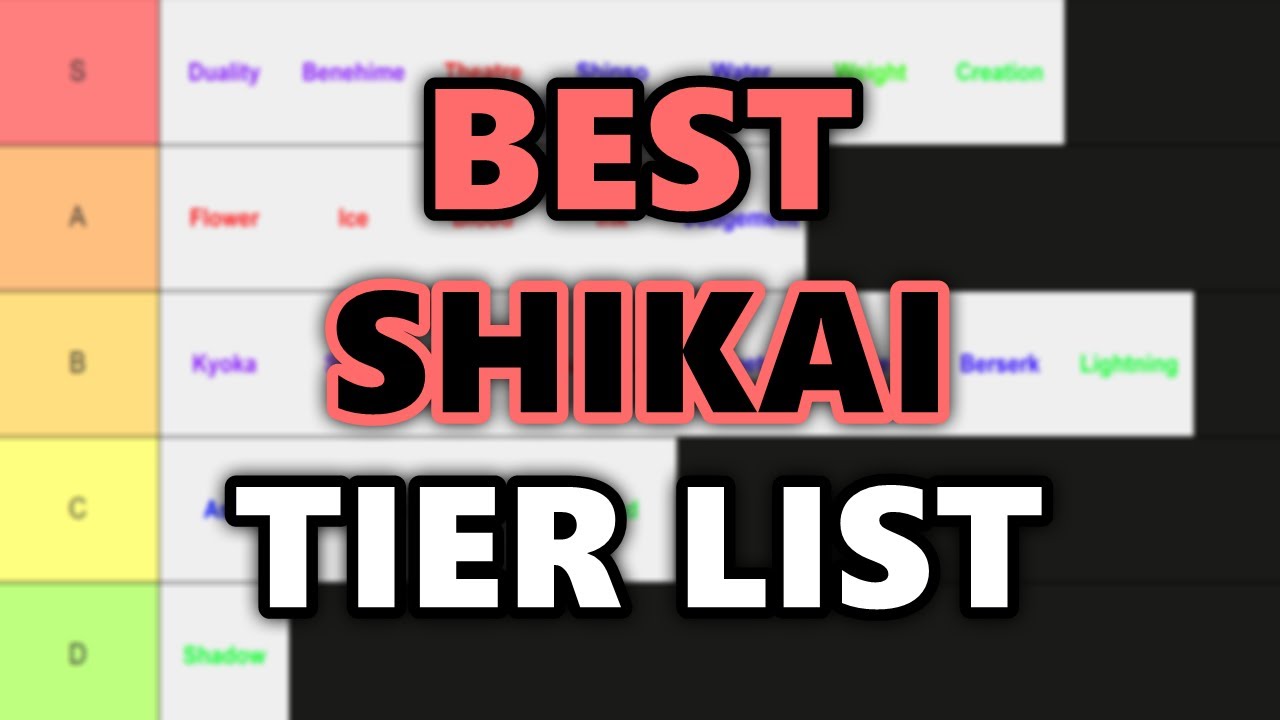 BEST Soul Reaper SHIKAI Tier List | Type Soul