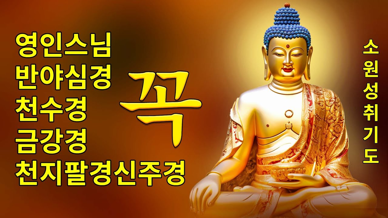[불경모음3-몸과 마음을 편안하게 하는 불경] 반야심경 천수경 금강경 천지팔경신주경 영인스님독송