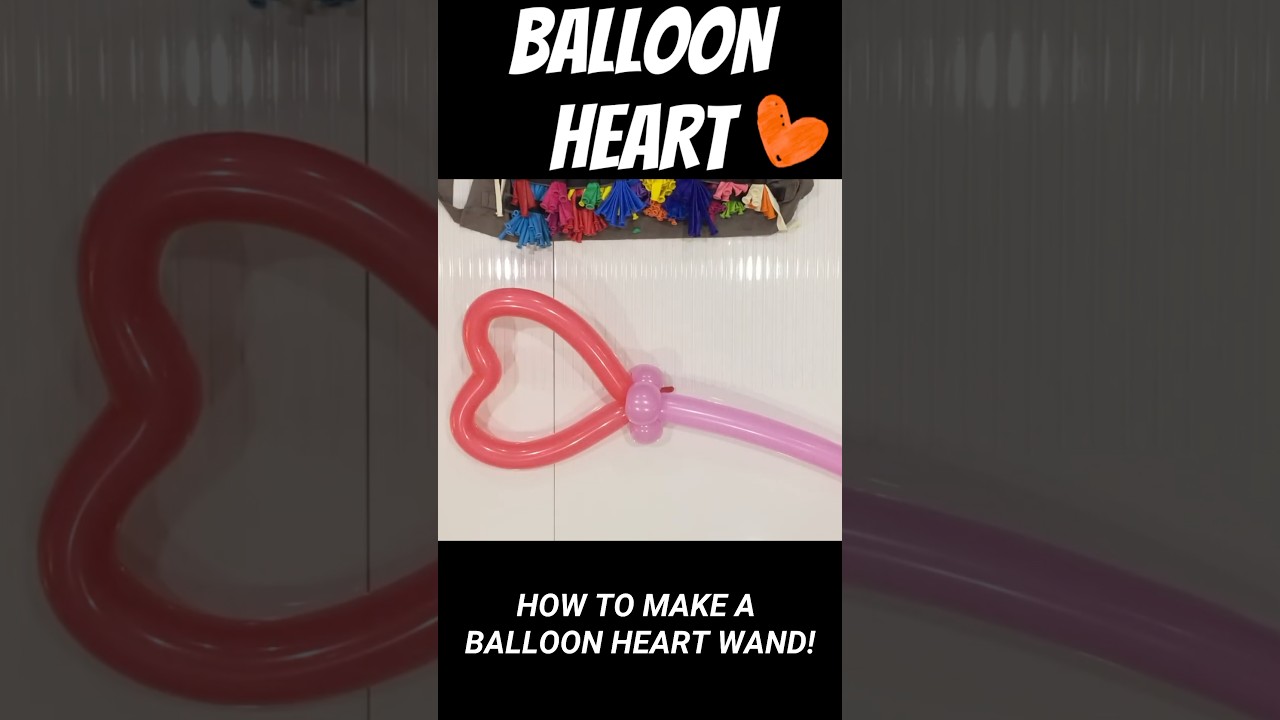 Balloon Heart tutorial #balloonheart #heart #love #valentinesday #balloonanimal #howto #diy #balloon