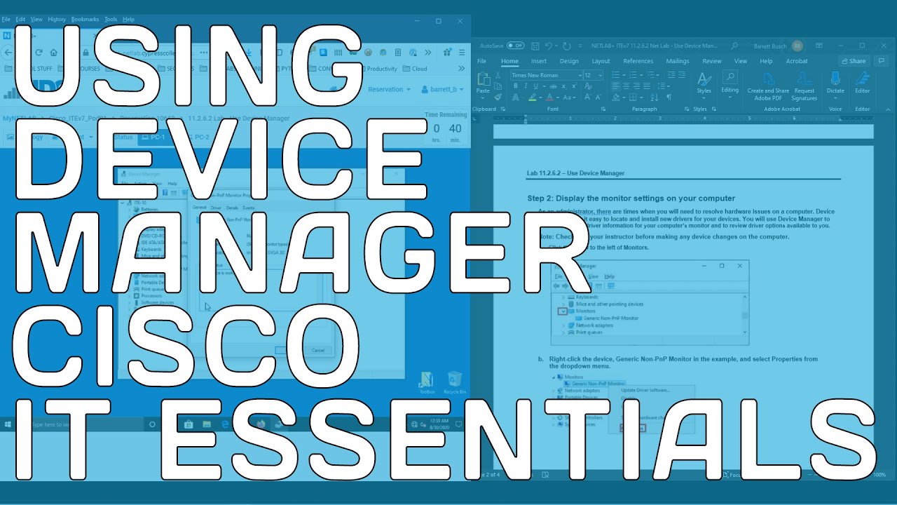 Cisco  IT Essentials v7 Lab 11.2.6.2 - Using Device Manager