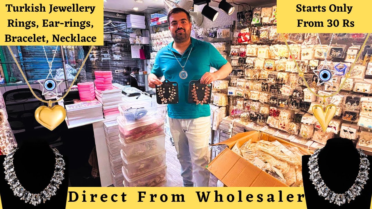 ₹30 से शुरु | Anti-Tranish & Turkish Jewellery Wholesale Market in Delhi || ANTI-TARNISH JEWELLERY.
