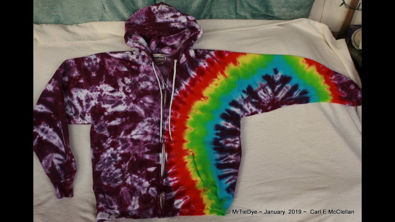 How to Tie Dye a Fan Fold on a Hoodie