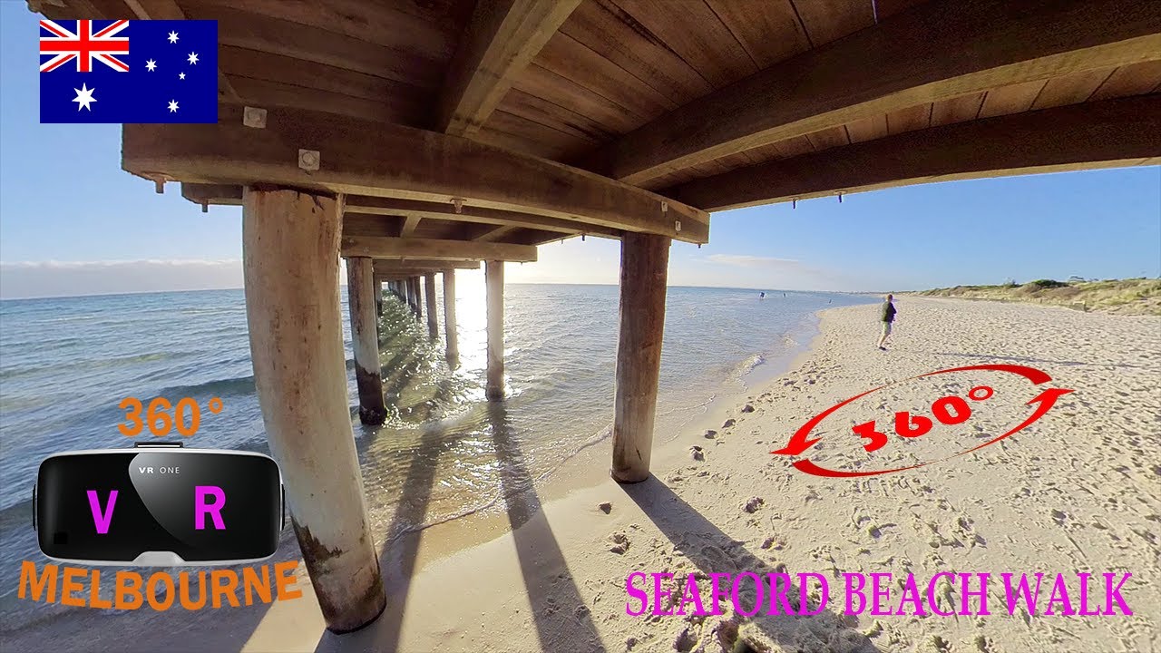 Australia 4K | Walking tour | Virtual Walk at Australia Seaford Beach | 360&deg;  VR