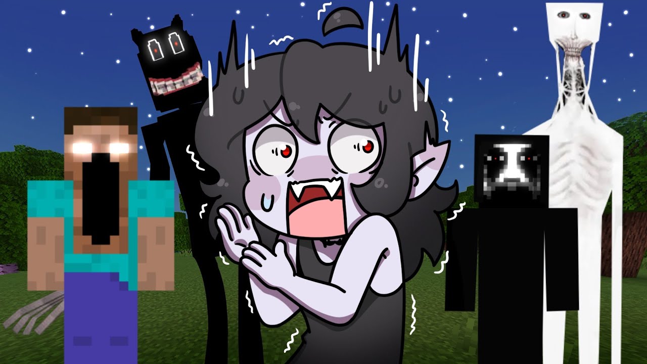 joguei MINECRAFT com 75 CRIATURAS DE TERROR