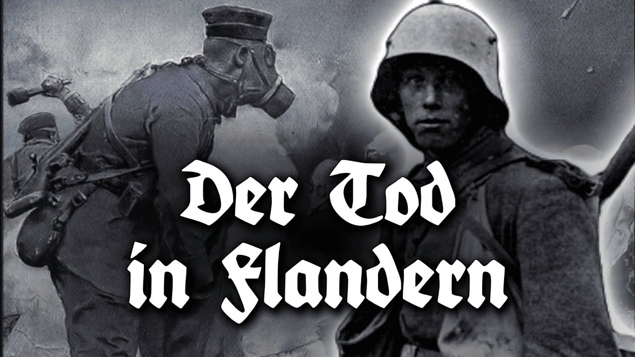 Der Tod in Flandern - Мрачная немецкая военная песня (Кадры WW1) [Английские субтитры]