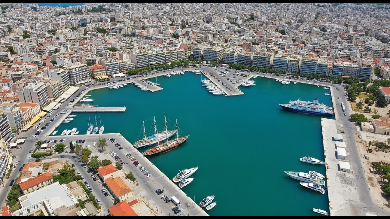 Piraeus Harbor: A Drone's Eye View of Modern Greece  #greece #drone #αθήνα #travel #Πειραιάς #4k