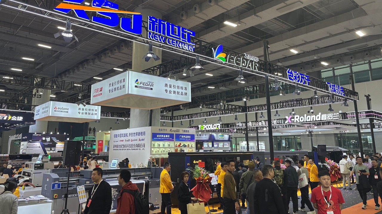 Booth tour of Guangzhou DPES expo 2026 -FEDAR, Skycolor, Stormjet, DTF, Dye-Sublimation printers