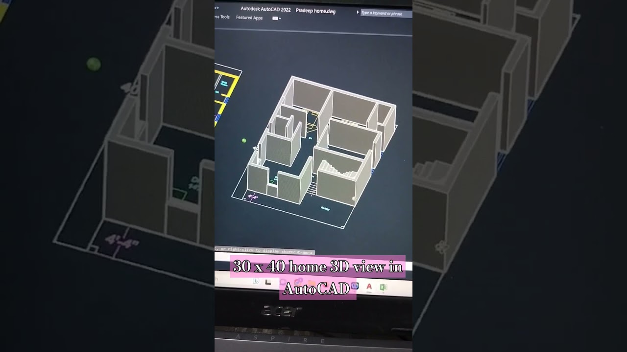 #30x40housedesign #viral #autocad #3d #vkvengineering