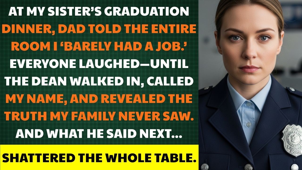 At My Sister’s Graduation Dinner, Dad Told Everyone I ‘Barely Had a Job’ — Then the Dean Walked In…