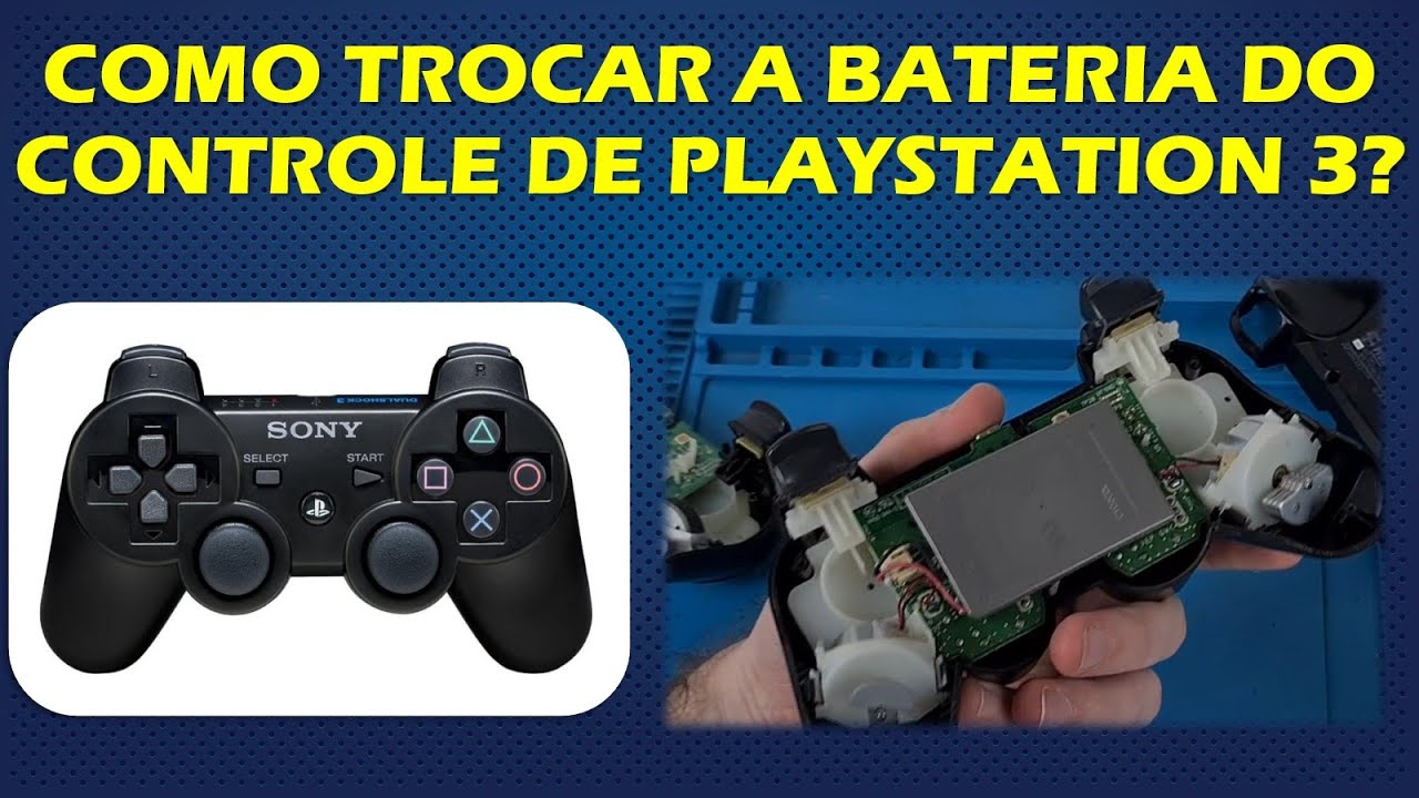 COMO TROCAR A BATERIA DO CONTROLE DE PLAYSTATION 3? TROCAR BATERIA ESTUFADA - NÃO SEGURA CARGA