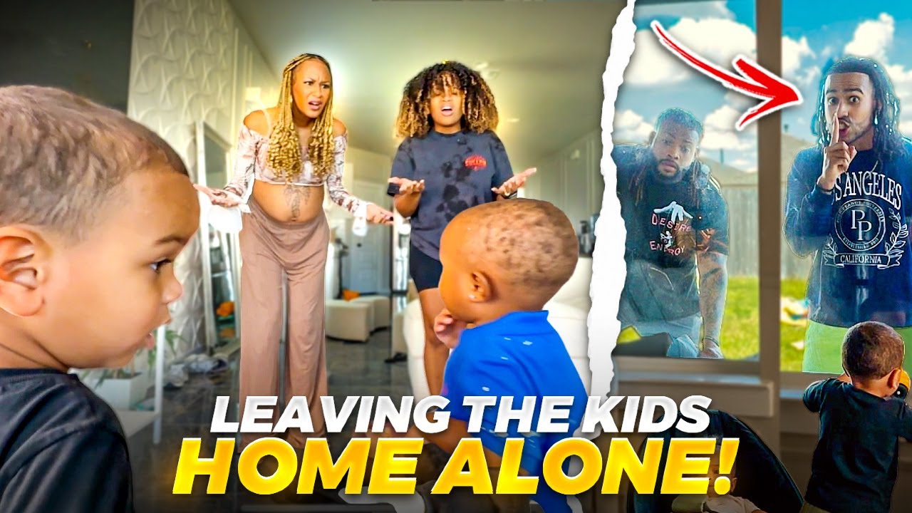 LEAVING THE KIDS HOME ALONE PRANK ON PREGNANT GIRLFRIEND AND WIFE!