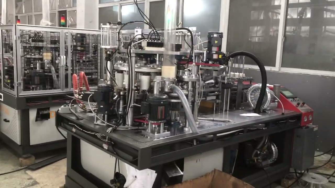 12oz cola cup double pe making machine high quality and good service with low speed open cam system