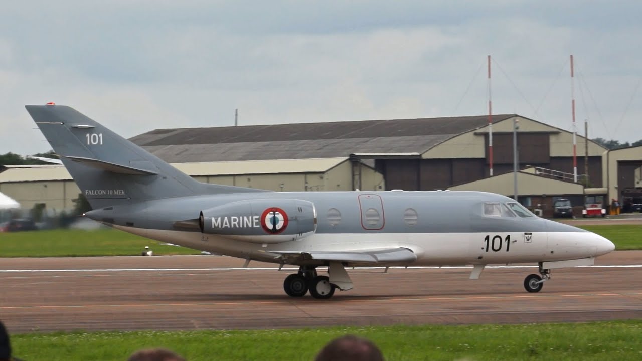 Dassault Falcon 10 MER French NAVY departure on Monday RIAT 2012 AirShow