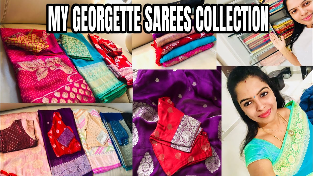 My Georgette Sarees Collection || Styling and Maintenance Tips🥻🥻