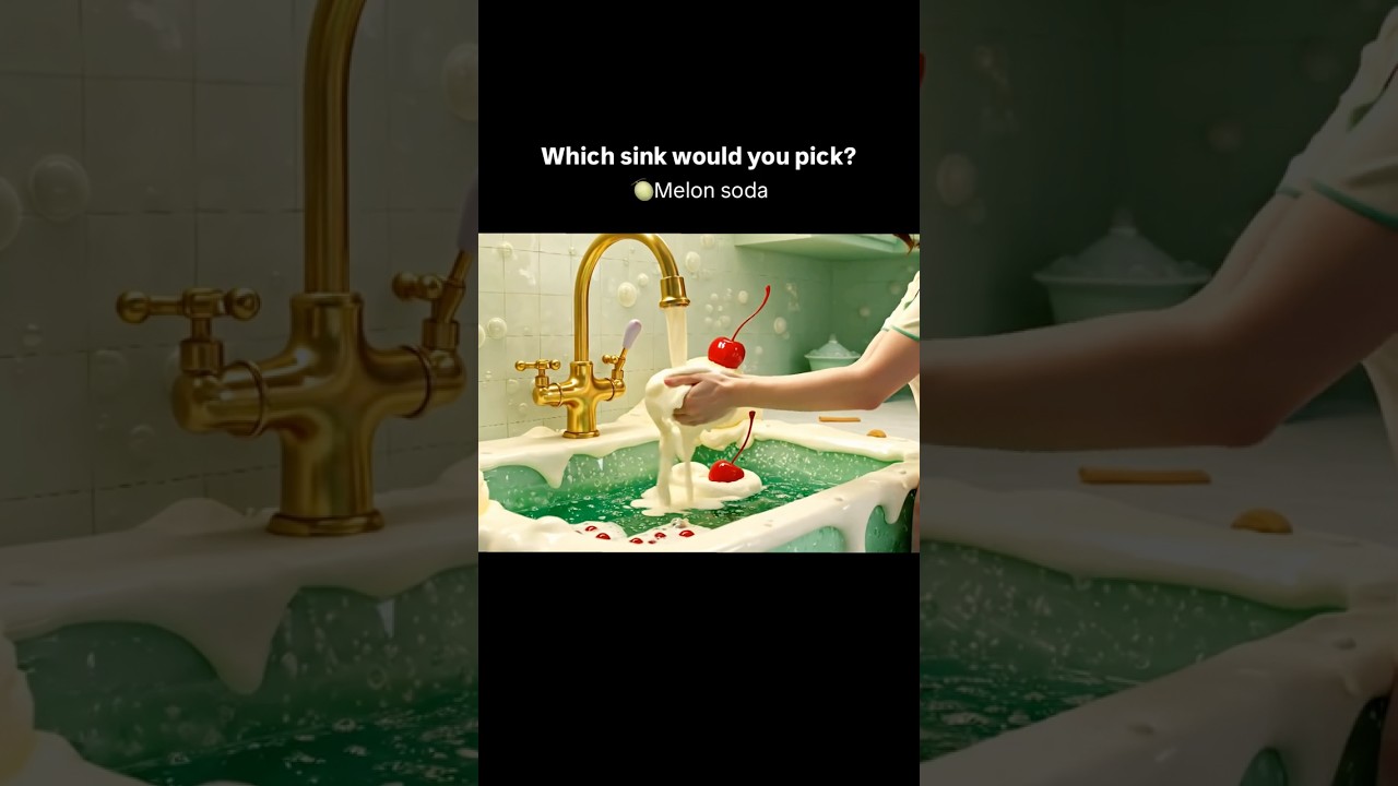 AI ASMR Which sink would you wash your hands in? 💠🍈🥩#aiasmr #asmr