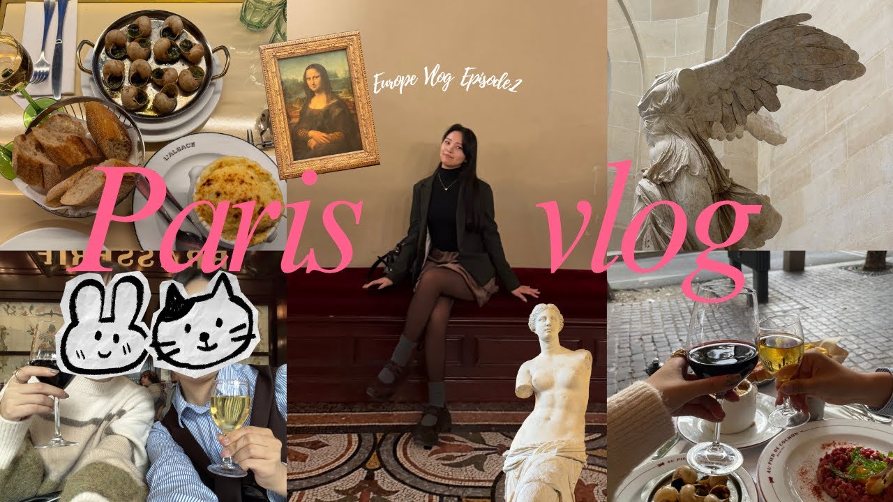 【Vlog】人生初のパリ🇫🇷 アートもグルメもショッピングも！大満喫したパリ旅行記 | ルーヴル美術館・オペラ座・凱旋門